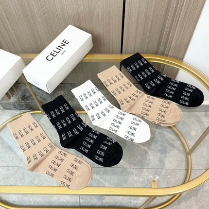 CELINE 26S CREW SOCKS 121788 (1 BOX)