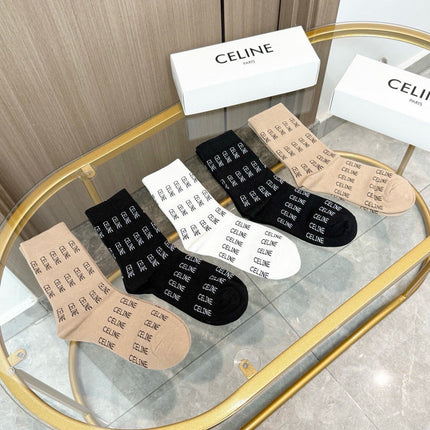 CELINE 26S CREW SOCKS 121788 (1 BOX)