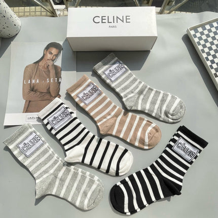 CELINE 26S CREW SOCKS 146445 (1 BOX)