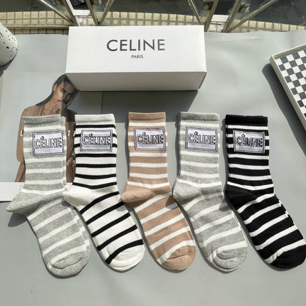 CELINE 26S CREW SOCKS 146445 (1 BOX)