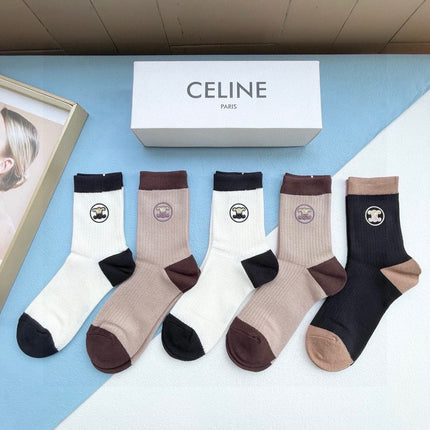 CELINE 26S CREW SOCKS 155644 (1 BOX)