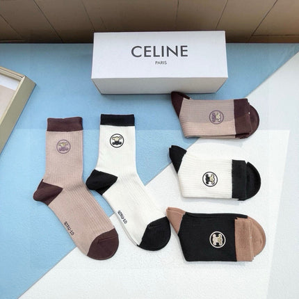 CELINE 26S CREW SOCKS 155644 (1 BOX)