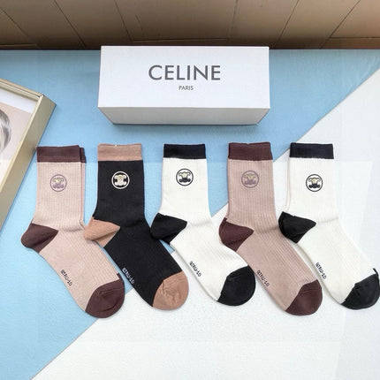 CELINE 26S CREW SOCKS 155644 (1 BOX)