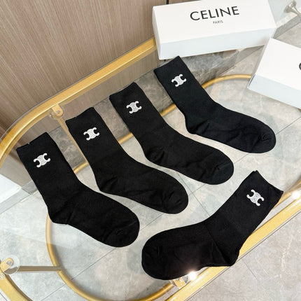 CELINE 26S CREW SOCKS 167002 (1 BOX)