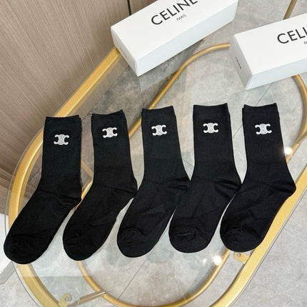 CELINE 26S CREW SOCKS 167002 (1 BOX)