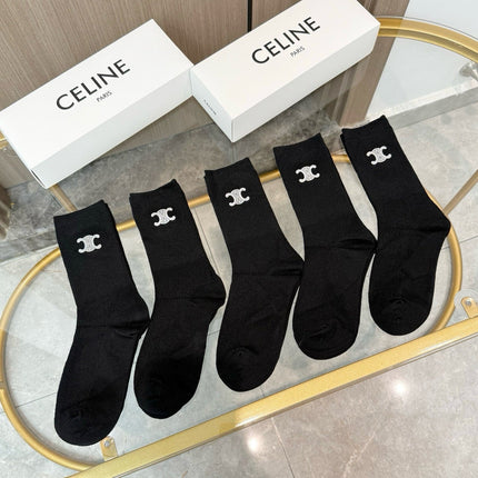 CELINE 26S CREW SOCKS 167002 (1 BOX)