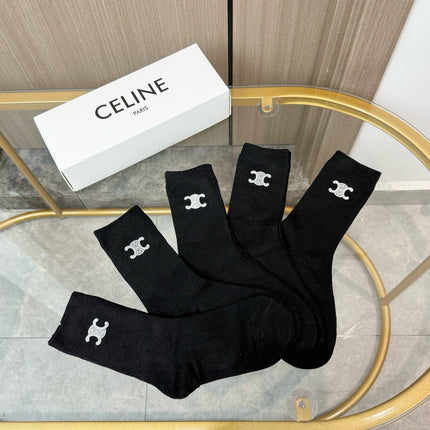 CELINE 26S CREW SOCKS 167002 (1 BOX)