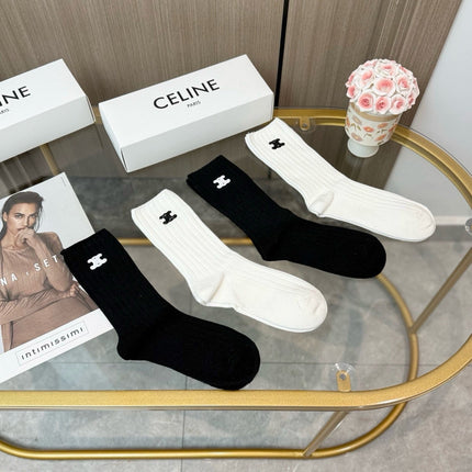 CELINE 26S CREW SOCKS 243665 (1 BOX)