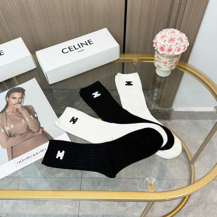 CELINE 26S CREW SOCKS 243665 (1 BOX)