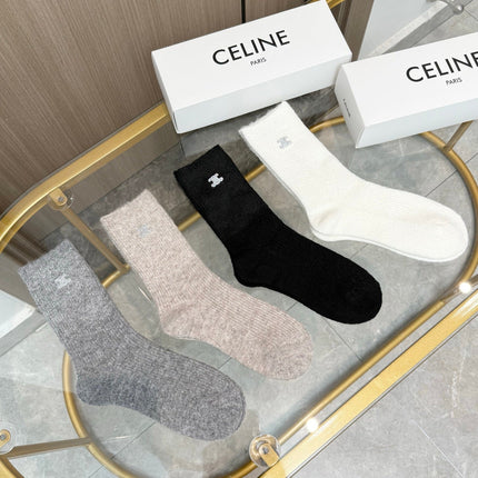 CELINE 26S CREW SOCKS 255128 (1 BOX)