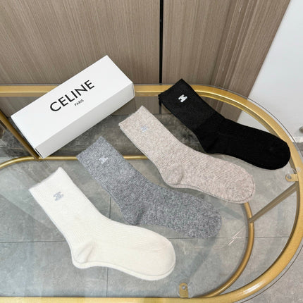 CELINE 26S CREW SOCKS 255128 (1 BOX)