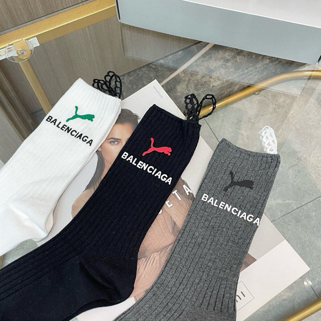 BALENCIAGA 26S CREW SOCKS 410313 (1 BOX)