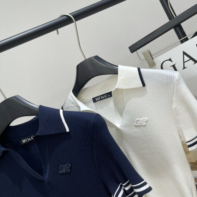 MO&CO. SUMMER KNIT POLO SHIRT IN NEW TENNIS-INSPIRED STYLE 267889