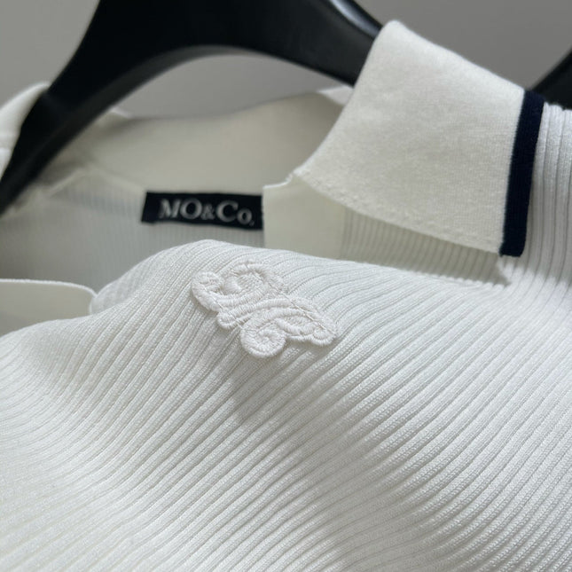 MO&CO. SUMMER KNIT POLO SHIRT IN NEW TENNIS-INSPIRED STYLE 267889