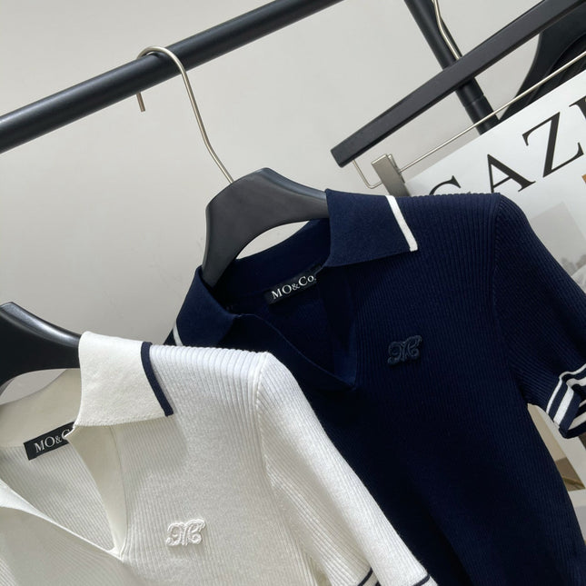 MO&CO. SUMMER KNIT POLO SHIRT IN NEW TENNIS-INSPIRED STYLE 267889