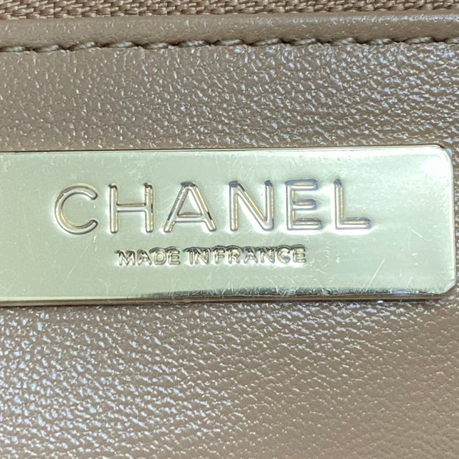 CC SMALL 30 SHOPPING BAG IN CAMEL BROWN CALFSKIN