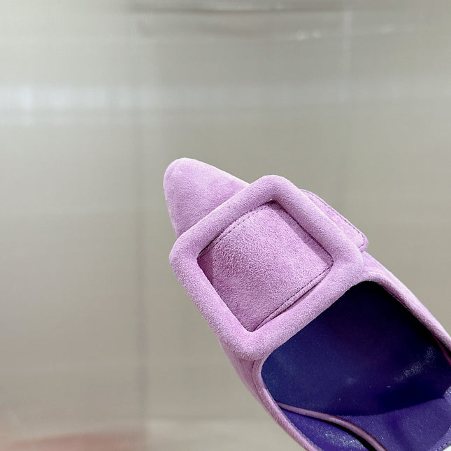maysale 70 purple suede calfskin