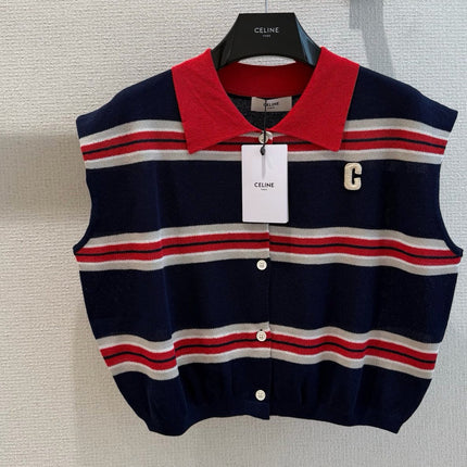 CELINE 26S SLEEVELESS POLO TOP 393