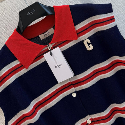 CELINE 26S SLEEVELESS POLO TOP 393
