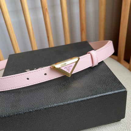 PRADA 25S BELT 20 MM IN LIGHT PINK CALFSKIN 571387