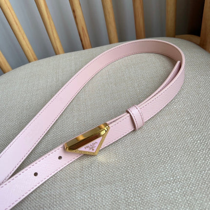 PRADA 25S BELT 20 MM IN LIGHT PINK CALFSKIN 571387
