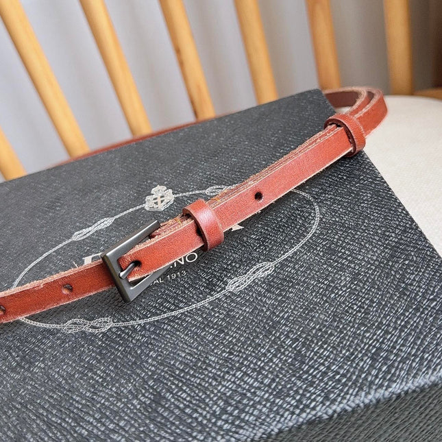 PRADA 26S BELT 10 MM IN BROWN CALFSKIN 661491