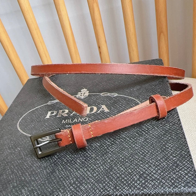 PRADA 26S BELT 10 MM IN BROWN CALFSKIN 661491