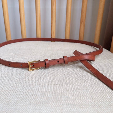PRADA 26S BELT 10 MM IN BROWN CALFSKIN 661492