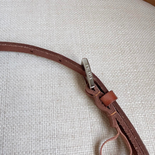 PRADA 26S BELT 10 MM IN BROWN CALFSKIN 661493