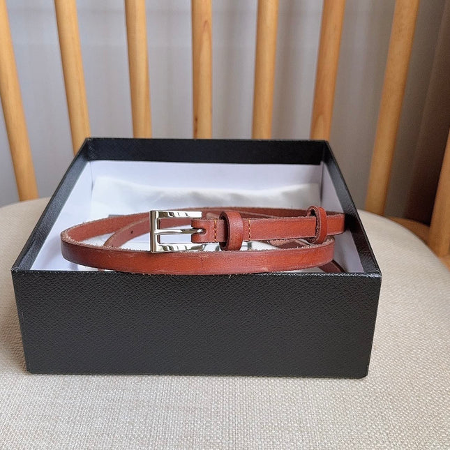 PRADA 26S BELT 10 MM IN BROWN CALFSKIN 661493