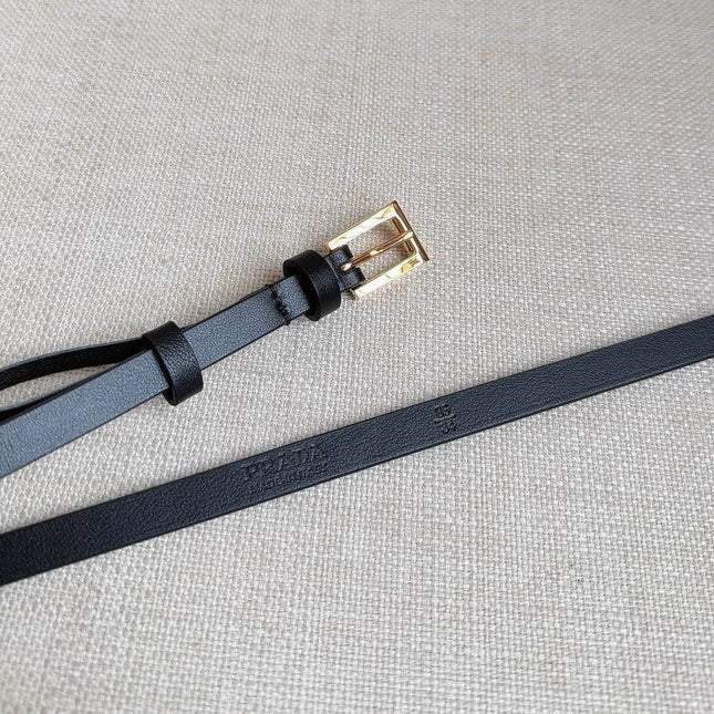 PRADA 26S BELT 10 MM IN BLACK CALFSKIN 661495