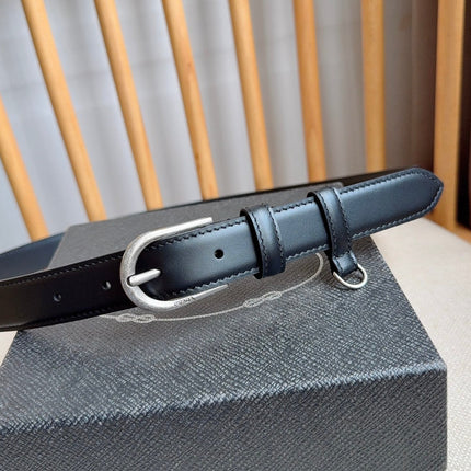 PRADA 26S BELT 25 MM IN BLACK CALFSKIN 658537
