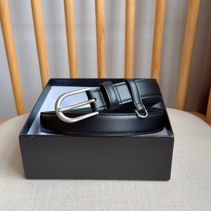 PRADA 26S BELT 25 MM IN BLACK CALFSKIN 658537