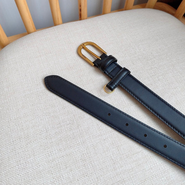 PRADA 26S BELT 25 MM IN BLACK CALFSKIN 658538