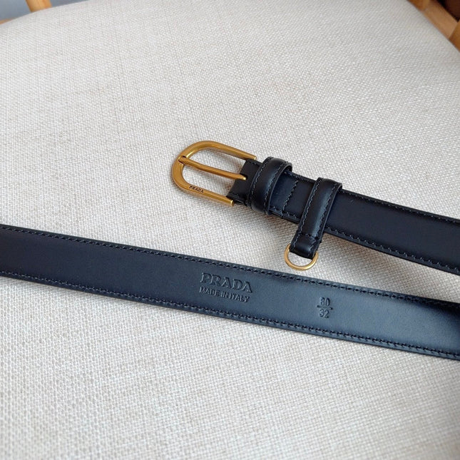 PRADA 26S BELT 25 MM IN BLACK CALFSKIN 658538