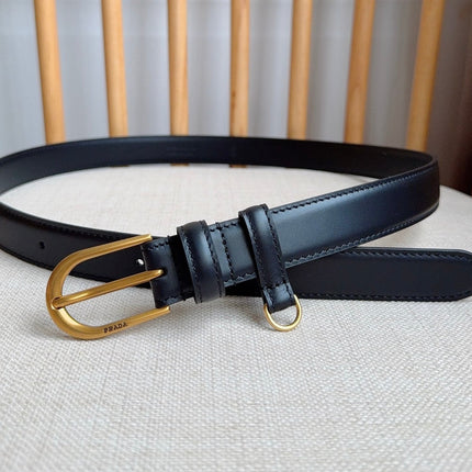 PRADA 26S BELT 25 MM IN BLACK CALFSKIN 658538