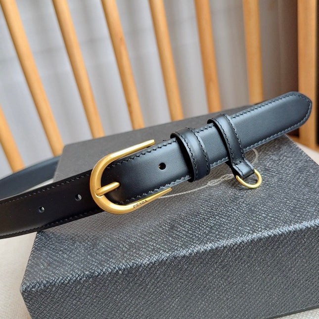 PRADA 26S BELT 25 MM IN BLACK CALFSKIN 658538