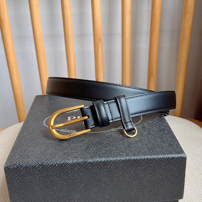PRADA 26S BELT 25 MM IN BLACK CALFSKIN 658538