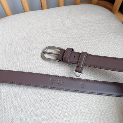 PRADA 26S BELT 25 MM IN BROWN CALFSKIN 658539