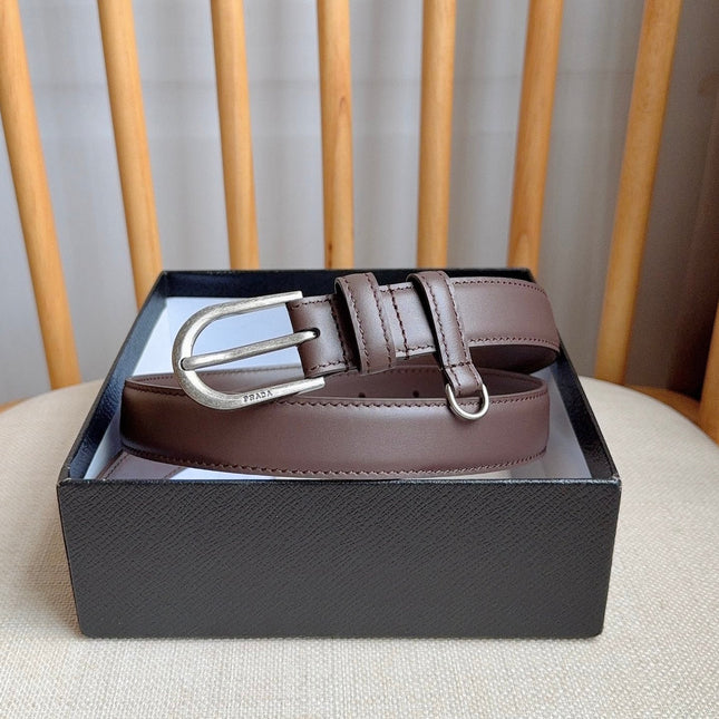 PRADA 26S BELT 25 MM IN BROWN CALFSKIN 658539