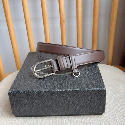 PRADA 26S BELT 25 MM IN BROWN CALFSKIN 658539