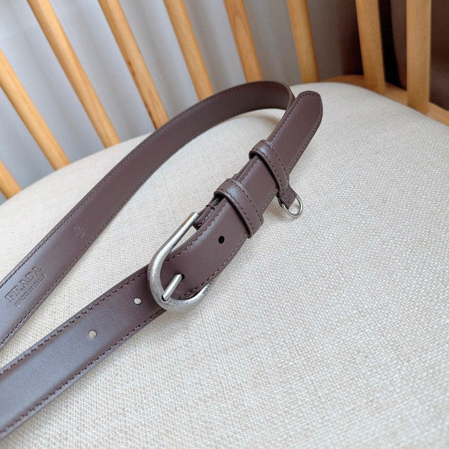 PRADA 26S BELT 25 MM IN BROWN CALFSKIN 658539