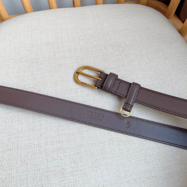 PRADA 26S BELT 25 MM IN BROWN CALFSKIN 658540