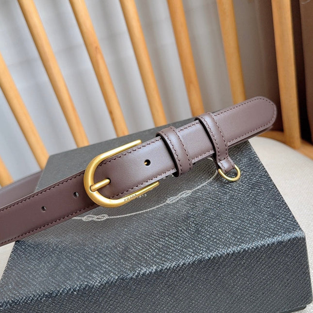 PRADA 26S BELT 25 MM IN BROWN CALFSKIN 658540