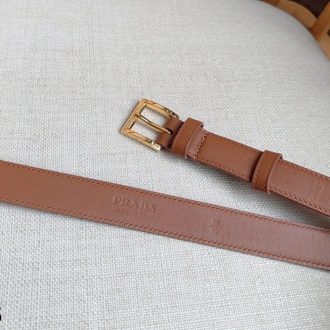 PRADA 26S BELT 25 MM IN BROWN CALFSKIN 658569