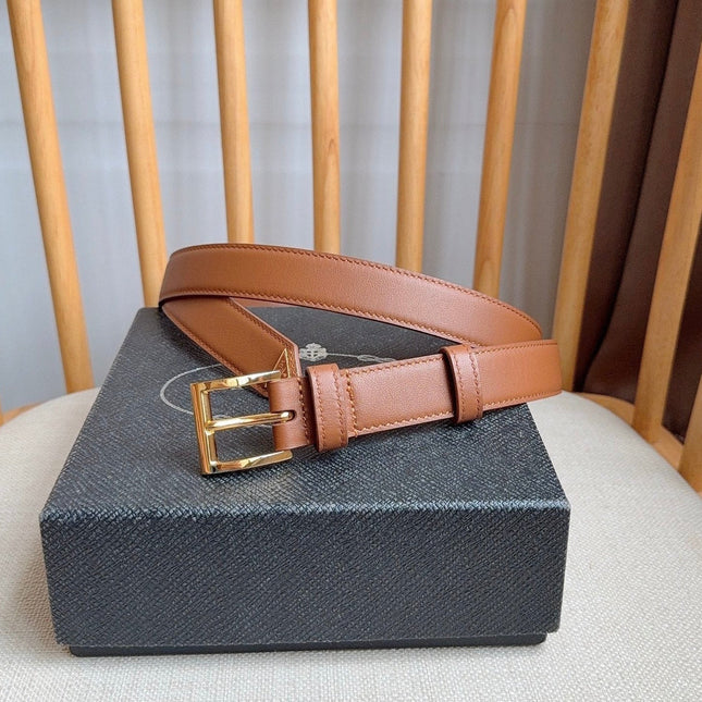 PRADA 26S BELT 25 MM IN BROWN CALFSKIN 658569