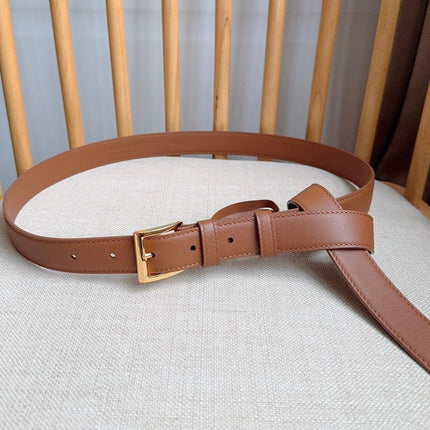PRADA 26S BELT 25 MM IN BROWN CALFSKIN 658569