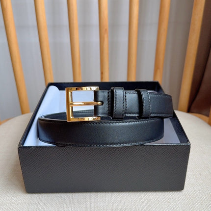 PRADA 26S BELT 25 MM IN BLACK CALFSKIN 658571