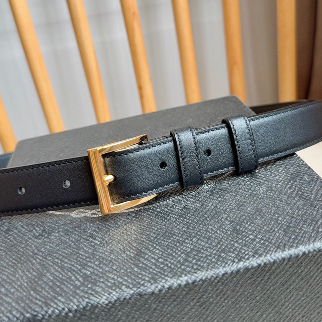 PRADA 26S BELT 25 MM IN BLACK CALFSKIN 658571
