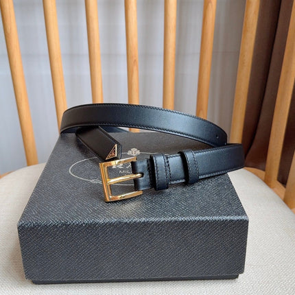 PRADA 26S BELT 25 MM IN BLACK CALFSKIN 658571